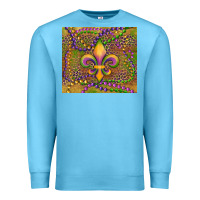 Ocean Blue mardi gras fleur de lis Premium Sweatshirt - RanaPortraitStore