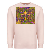 Pale Pink mardi gras fleur de lis Premium Sweatshirt - RanaPortraitStore