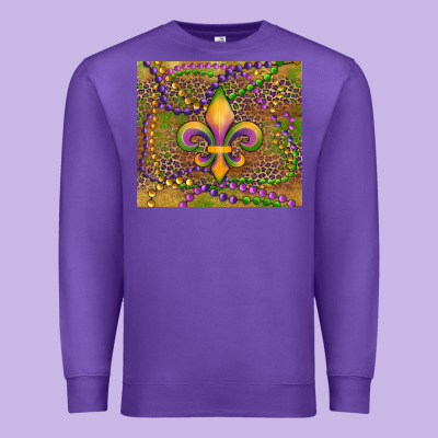 Mardi Gras Fleur De Lis Premium Sweatshirt Designed By Ranaportraitstore