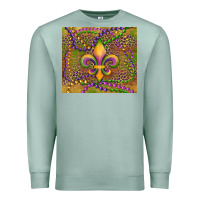 Seafoam mardi gras fleur de lis Premium Sweatshirt - RanaPortraitStore