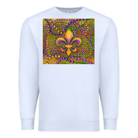 White mardi gras fleur de lis Premium Sweatshirt - RanaPortraitStore