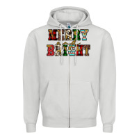 Dove Grey merry and bright Zipper Hoodie - JahusDesignShop