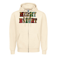 Merry And Bright Zipper Hoodie | Teevron