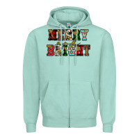 Seafoam merry and bright Zipper Hoodie - JahusDesignShop