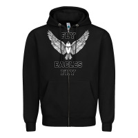 Black fly eagles fly philadelphia Zipper Hoodie - artisFamous