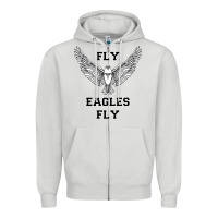 Dove Grey fly eagles fly philadelphia Zipper Hoodie - artisFamous