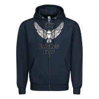 Navy fly eagles fly philadelphia Zipper Hoodie - artisFamous