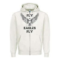 Oatmeal Heather fly eagles fly philadelphia Zipper Hoodie - artisFamous