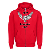 Red fly eagles fly philadelphia Zipper Hoodie - artisFamous