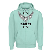 Seafoam fly eagles fly philadelphia Zipper Hoodie - artisFamous