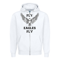 White fly eagles fly philadelphia Zipper Hoodie - artisFamous