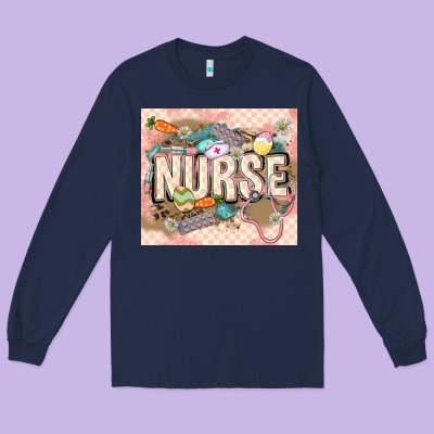 Easter Nurse Long Sleeve Tee Designed By Lillyallendesigns