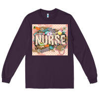 Plum Easter Nurse Long Sleeve Tee - LillyAllenDesigns
