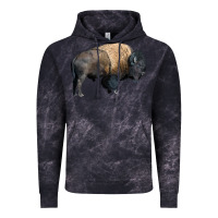 Cloud Black Bison Buffalo Vintage Hoodie - LillyAllenDesigns