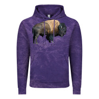 Cloud Purple Bison Buffalo Vintage Hoodie - LillyAllenDesigns