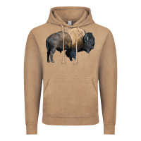 Vintage Coffee Bison Buffalo Vintage Hoodie - LillyAllenDesigns
