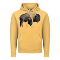 Vintage Mustard Bison Buffalo Vintage Hoodie - LillyAllenDesigns