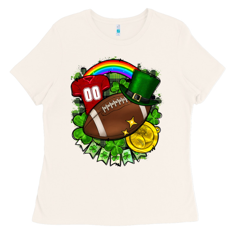 St. Patrick's Day American Football Ladies Tee by FaDigitalArtStudio | Teevron