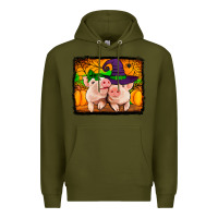 Army Green halloween pigs Premium Hoodie - Jasminsmagicworld