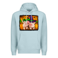 Blue Mist halloween pigs Premium Hoodie - Jasminsmagicworld