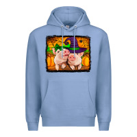 Colony Blue halloween pigs Premium Hoodie - Jasminsmagicworld
