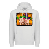 Dove Grey halloween pigs Premium Hoodie - Jasminsmagicworld