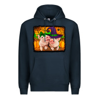 Navy halloween pigs Premium Hoodie - Jasminsmagicworld