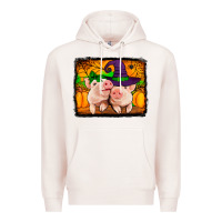 Pale Pink halloween pigs Premium Hoodie - Jasminsmagicworld