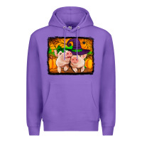 Purple halloween pigs Premium Hoodie - Jasminsmagicworld
