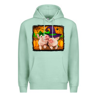 Seafoam halloween pigs Premium Hoodie - Jasminsmagicworld