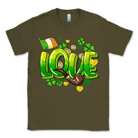 Army Green Love St. Patrick's Day Classic Tee - HowdyJamesFarm