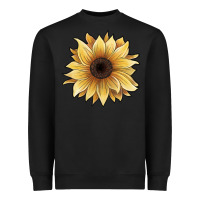 Black watercolor sunflower Heavyweight Sweatshirt - JahusDesignShop