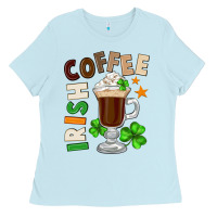 Baby Blue Irish coffee St. Patrick's Day Ladies Tee - FaDigitalArtStudio