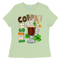 Matcha Irish coffee St. Patrick's Day Ladies Tee - FaDigitalArtStudio