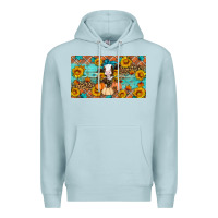 Blue Mist Fall cow Premium Hoodie - Artiststas
