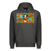 Charcoal Heather Fall cow Premium Hoodie - Artiststas