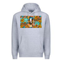 Heather Grey Fall cow Premium Hoodie - Artiststas
