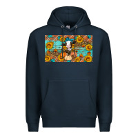 Navy Fall cow Premium Hoodie - Artiststas