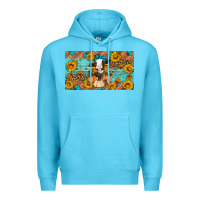 Ocean Blue Fall cow Premium Hoodie - Artiststas