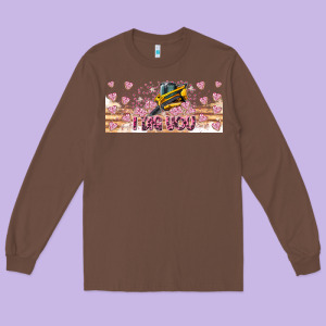 I Dig You Valentine 16oz Long Sleeve Tee Designed By Cowhidedigitalart