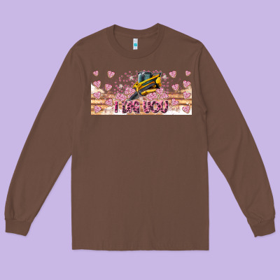 I Dig You Valentine 16oz Long Sleeve Tee Designed By Cowhidedigitalart