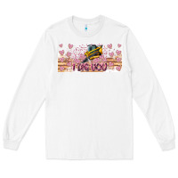 White I Dig You Valentine 16oz Long Sleeve Tee - CowhideDigitalArt