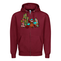 Burgundy christmas turkey Zipper Hoodie - JahusDesignShop