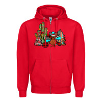 Red christmas turkey Zipper Hoodie - JahusDesignShop