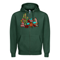 Sports Green christmas turkey Zipper Hoodie - JahusDesignShop