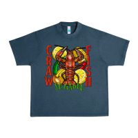 Midnight Navy crawfish season Urban Heavy Tee - FaDigitalArtStudio