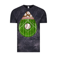 Cloud Black baseball and western roses teardrop Vintage Tee - BundleAndBundleShop