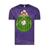 Cloud Purple baseball and western roses teardrop Vintage Tee - BundleAndBundleShop