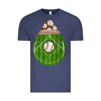 Baseball And Western Roses Teardrop Vintage Tee | Teevron