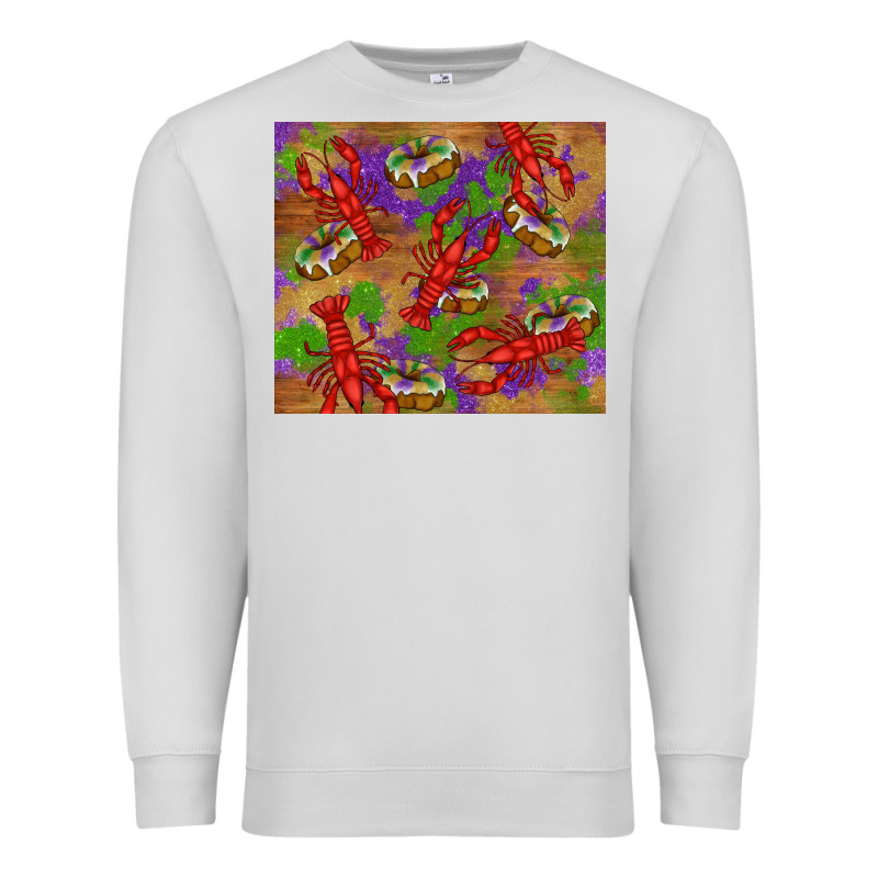 Mardi Gras Crawfish King Cake Premium Sweatshirt by RanaPortraitStore | Teevron